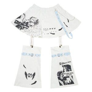 NEW ACDC RAG - Hatsune Miku Forever White Blue Skirt with Leg Warmer